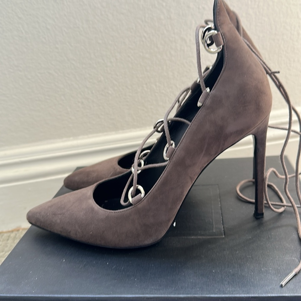 Saint Laurent Lace Up Heels Size 39.5 or 9.5 - Picture 5 of 7